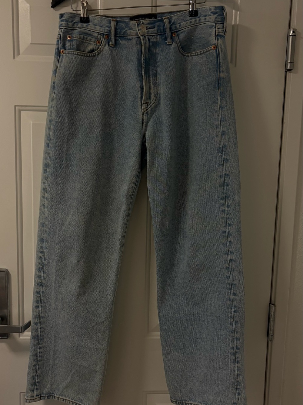 Abercrombie & Fitch Light Blue Baggy Rigid Jeans